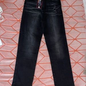Black super high rise jeans